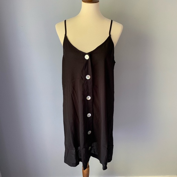 NEW Entro black button front dress - Picture 3 of 7